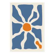 Galrie Stunning Bold Abstract Sun and Waves Art Print for Modern Interiors for Home Decor, Poster Only, 50 x 70cm (20 x 28inch)