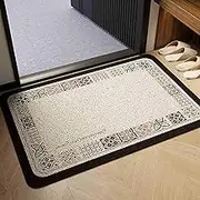 Door Matt, PVC Doormats, Entrance Door Floor Rug, Duty Indoor & Outdoor Doormat, Indoor/Outdoor Use(Light Brown,100x140cm)