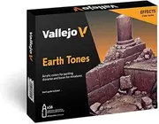 Vallejo Premium Colour Basic Opaque 16 Colour Set, Earthtone Colors Paint Set 17ml