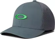 Oakley Ellipse Mesh Cap Men's Flexfit Hat Dark Slate Grey S/M L/XL NWT F0S900835