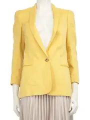Mustard Yellow Wool Suit Blazer