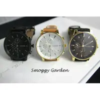 在飛比找蝦皮購物優惠-韓 LAVENDA韓國品牌 大錶面假三眼簡約刻度真皮錶帶手錶