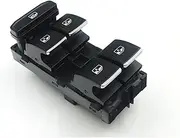 SAFWEL Power Window Switch Button, Relay, Black, Push Button, Manual Operation, Fit For Seat Leon Ateca, VW Polo, Vento, T-Cross, Audi A1 2013-2023, 5G0959857G