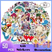 50pcs Alice in Wonderland Kids Cartoon Decal Stickers Waterproof Skateboard