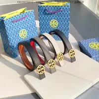 在飛比找Yahoo!奇摩拍賣優惠-Tory burch/托里伯奇  顆粒紋牛皮女卡扣腰帶 雙面