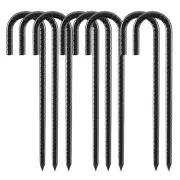 12 Inch Rebar Stakes, 8 Pack J Hook Heavy Duty Ground Stakes for Canopy Tent ...