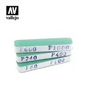 Vallejo Hobby Tools - 3 Dual-Grit Flexi Sanders 90x19x12mm T04002