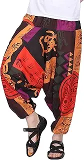 [White Whale you think, we bring] Men's Cotton Solid Harem Pants Yoga Trousers Hippie Pant