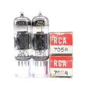 Two Excellent RCA 7054 Tubes NOS NIB 2X "D" Getters TV-7 Test Results