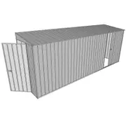 Build-A-Shed 1.2 x 5.2 x 2.0m Skillion Single Sliding Side Door Shed - Zinc