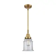 Innovations Canton 1 Light 6.5" Mini Pendant, BB/Clear - 447-1S-BB-G182