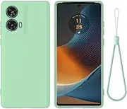 Drop-proof phone case Compatible with Motorola Moto S50 Neo Phone Case Anti-Scratch Thin Slim Liquid TPU Soft Rubber Gel Full Camera Protection Bumper Pure Color Simple Cover W Wrist Band Precision-fi