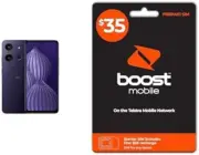 HMD Aura 4/64GB Black with Boost Prepaid SIM Starter Pack $35