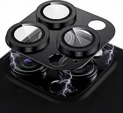 for iPhone 14 Pro Max/iPhone 14 Pro Camera Lens Protector, Alloy Metal Camera Cover with Tempered Glass Screen Protector Accessories,Case Friendly,Scratch Resistant,Easy to Install - Black