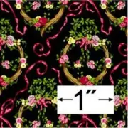 BRODNAX Dollhouse Wallpaper 1 Inch Scale: Victoria Black (3 Sheets) BP1EC100