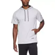 AND1 Men's Three Pointer Short Sleeve Hoodie Sweatshirt Light Gray XL NWT