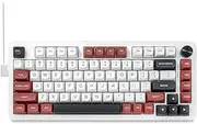 E-Yooso Creamy Mechanical Keyboard Wired, Hot Swappable, Pre-lubed Linear Switches, Gasket Structure with Sound Dampening Foam, RGB Backlit, 82 Keys Custom Gaming Keyboard for PC,White