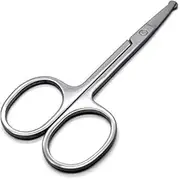 Nose Hair Scissors Rounded Tip Scissors Facial Hair Scissors Stainless Steel Blunt Tip Scissor for Eyebrows, Nose, Moustache, Beard, Grooming (1PCS)