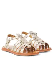 [Pom d'Api] Pom d'Api Plagette Strap metallic leather sandals UK 11 metallic