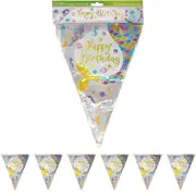 Shimmering Mermaid Happy Birthday Flag Banner