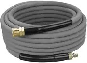 4000psi Pressure Washer Hose 50' Gray Non Marking Cover with Couplers Installed