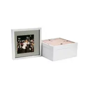 Nicola Spring 10" x 10" White 3D Box Photo Frames - 6" x 6" Mount - Pack of 5