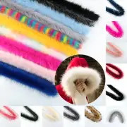 Faux Fox Fur Strip Ribbon Edge Fluffy Trims Fabric DIY Clothing Sewing Trimmings