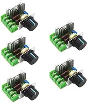 5pcs SCR Electronic Voltage Regulator Module Adjustable Motor Speed Controller Regulation AC 110V-220V 2000W 25A LED dimmer with Speed Control Knob