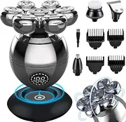 Electric Shaver 7D Floating Cutter Head Base Charging Portable Men Beard Trimmer Clipper Skull Shaver Waterproof Shaving