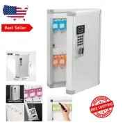 Elegant Key Organizer Cabinet with 24 Slots, Code Lock & Labels for Home Office