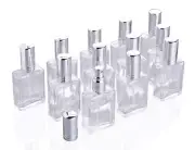 12 Pcs Empty Refillable Glass Spray Perfume 15ml Bottle Set with Atomizer