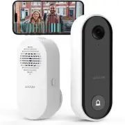 2K Video Doorbell, Smart Wired Doorbell Camera with Chime, On-Device AI Facial R