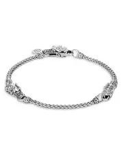 John Hardy Sterling Silver Legends Naga Dragon Station Link Bracelet