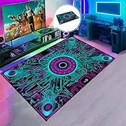 Gaming Rug and Mouse Pad Set - Circuit Design, Gamer Rug, Game Room Rug, Gaming Rug for Boys Room, Gamer Rug for Boys Room, Gaming Rugs, Gaming Carpet, Video Game Rug.