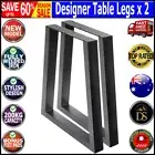 2x Coffee Dining Table Legs Steel Industrial Vintage Bench Metal Trapezoid 710MM