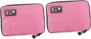 ARTIBETTER USB Cable Storage Bag Charger Cable USB A Cable 2pcs 2 Portable Earphone Bag Travel Portable Electronics Case Travel Bag Organizer Charging Cable Organizer
