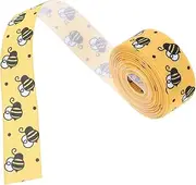 Parliky 1Roll Bee Ribbon Bee Decorative Ribbon for Spring Crafts Present Wrapping Wreaths and Home Party Decorations Yards Easy to Use and Versatile