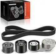 Engine Serpentine Drive Belt Kit Compatible with Volvo Cars - VAH 2011-2015, VHD 2001-2003/2011-2015, VNL/VNM 2013-2013 - 10.8L