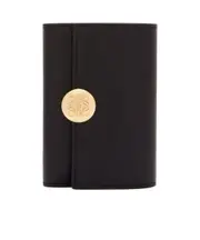 Pebble small vertical wallet in shiny nappa calfskin One size Black