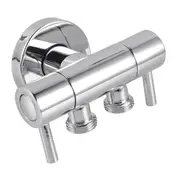ACA 1/4 Mini Cistern Cock Dual Control Toilet Bidet Chrome