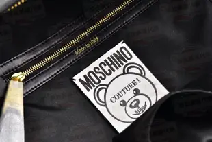 熱銷新款 Moschino 莫斯奇諾 小熊圖案印花 大號 男女都可 旅行雙肩 休閒後背包 黑色 明星大牌同款