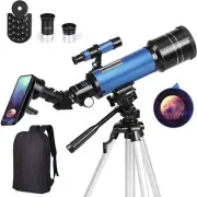 Telescope Kids/Adults 70mm Aperture 400mm AZ Mount Refractor Adjustable 17.7"-35
