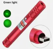 New Strong Beam 2000m Green Laser Pointer Pen 532nm Lazer Torch USB Rechargeable