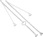 [Holibanna] Strapless Bra Rhinestone Straps Backless for Women Decorative Bra Straps