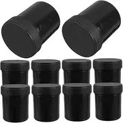 10pcs Sealed Jar Jars with Lids Wide Mouth Reagent Bottle Travel Jars Body Butter Containers Chemical Bottles Organization and Storage Small Containers Sample Bottles Black Plastic