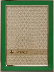 [Lawrence] Frames Metal and Enamel Picture Frame, Green, 5x7