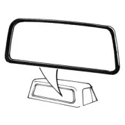 Back Glass Seal Fixed Back Window w/ Chrome Groove 1977-79 Ford Trucks (for: Ford)