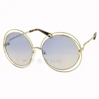 在飛比找Yahoo!奇摩拍賣優惠-Chloé 太陽眼鏡 Carlina 金屬 圓框 漸層 CE