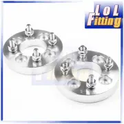 2PCS Wheel Spacer Adapters | 4x100mm to 4x100mm | 1" Thick | 12x1.5 Studs 4 Lug
