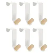 Over the Door Hooks,6pcs - Door Hanger Hook, Hooks for Hanging Clothes (White)